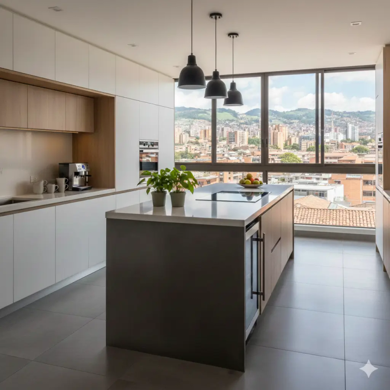 Cocinas con isla en Medellín: Diseño y optimización de espacios