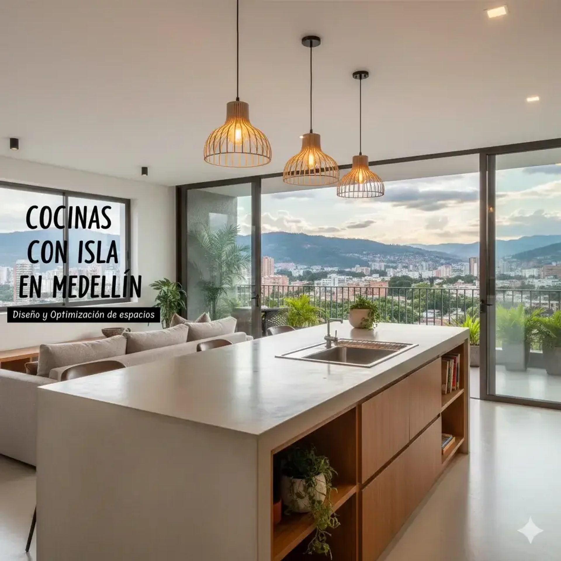 Cocinas con isla en Medellín: Diseño y optimización de espacios